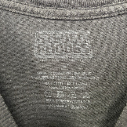 Steven Rhodes　スティーブンローズ　クトゥルフ　半袖プリントイラストレーターTシャツ　黒　ブラック　Mサイズ