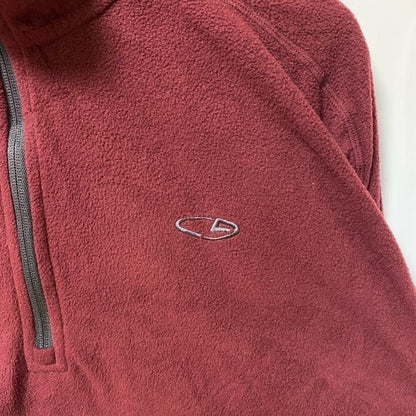 C9 by Champion　ハーフジップフリースジャケット/ボアジャケット　刺繍ロゴ　ワンポイント　ワインレッド　Lサイズ