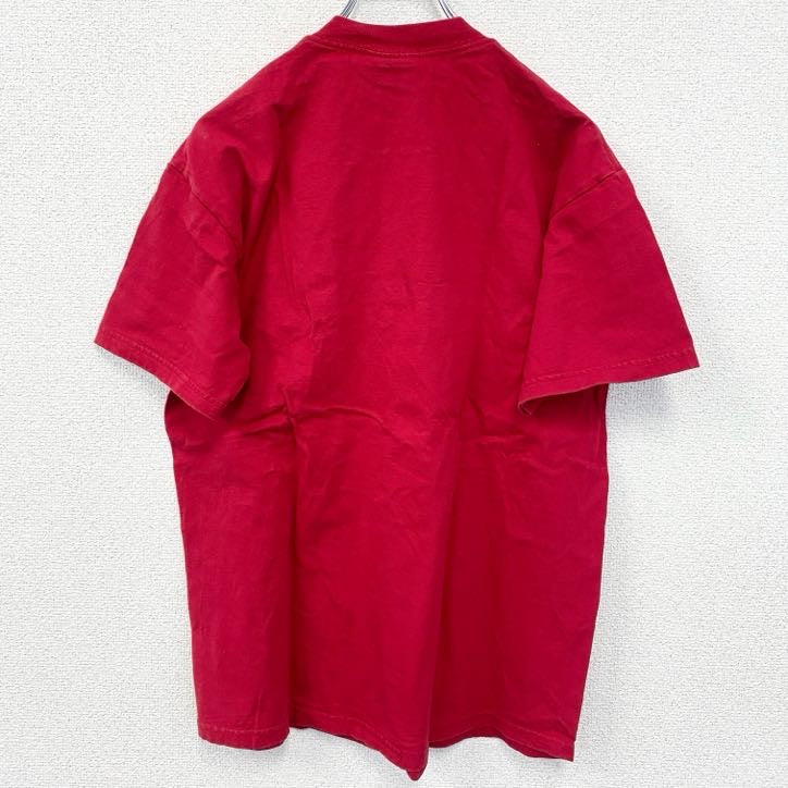 古着　used　LEE　リー　半袖プリントTシャツ　BOB’S　Daughter　ビッグロゴ　レトロ　赤　レッド　Mサイズ