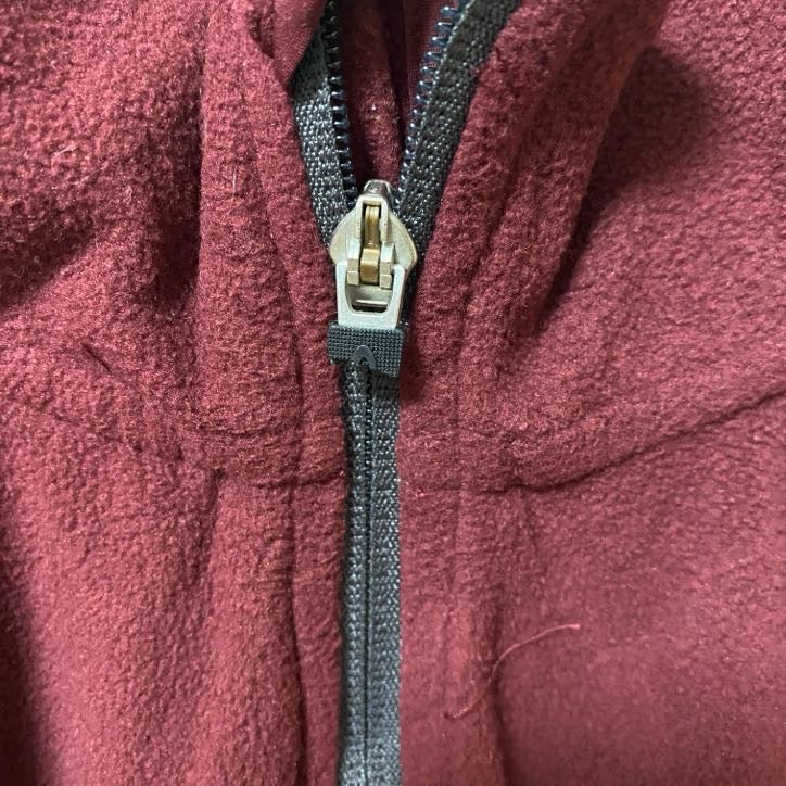 C9 by Champion　ハーフジップフリースジャケット/ボアジャケット　刺繍ロゴ　ワンポイント　ワインレッド　Lサイズ