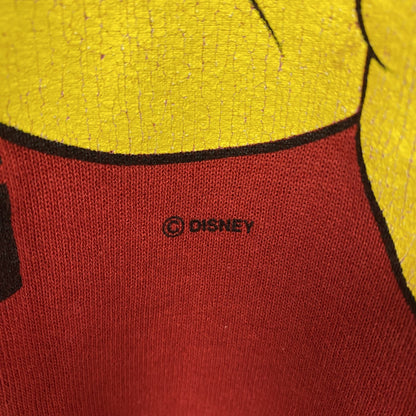 80s　 Velva Sheen　Mickey Mouse　Disney　スウェット/トレーナー　赤　レッド　Lサイズ