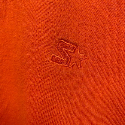 古着　used　STARTER　スターター　スウェット　長袖　プルオーバー　ワンポイント刺繍　レトロ　オレンジ　Lサイズ