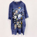 THE MOUNTAIN　ザマウンテン　半袖アニマルプリントTシャツ　タイダイ　青　ブルー　XLサイズ