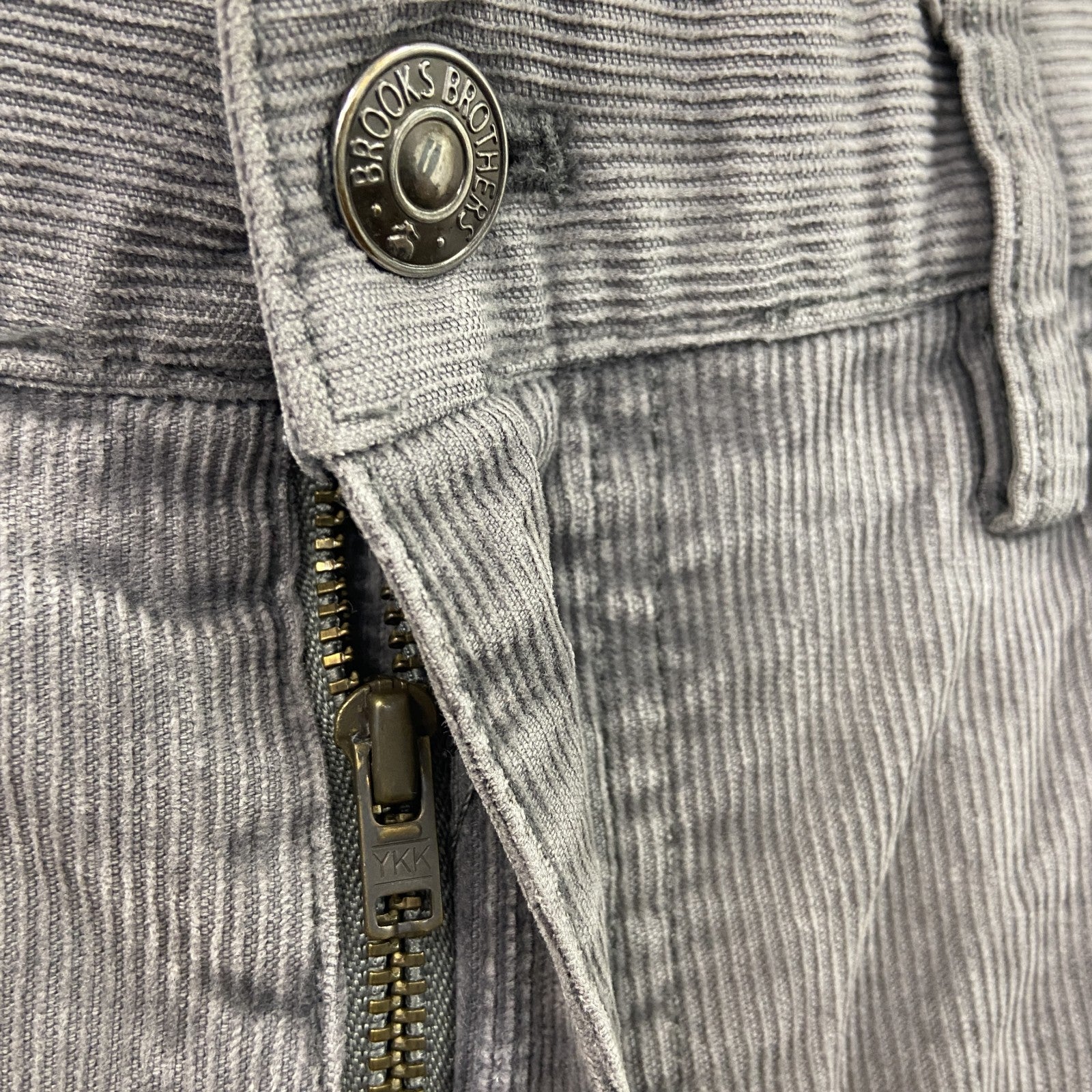 Brooks Brothers　ブルックスブラザーズ　コーデュロイパンツ　ジップフライ　灰色　グレー　W35サイズ