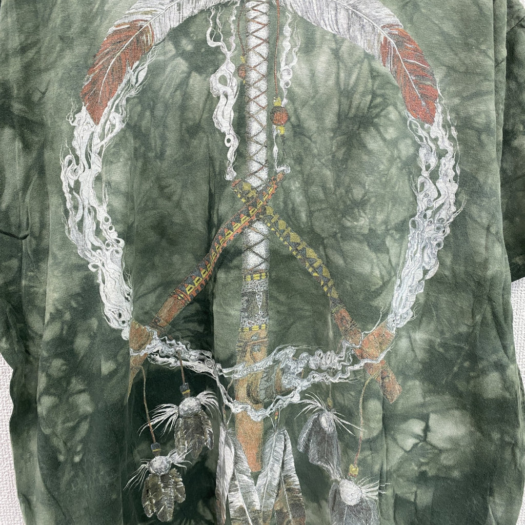THE MOUNTAIN　ザマウンテン　半袖プリントTシャツ　タイダイ　緑　グリーン　Lサイズ