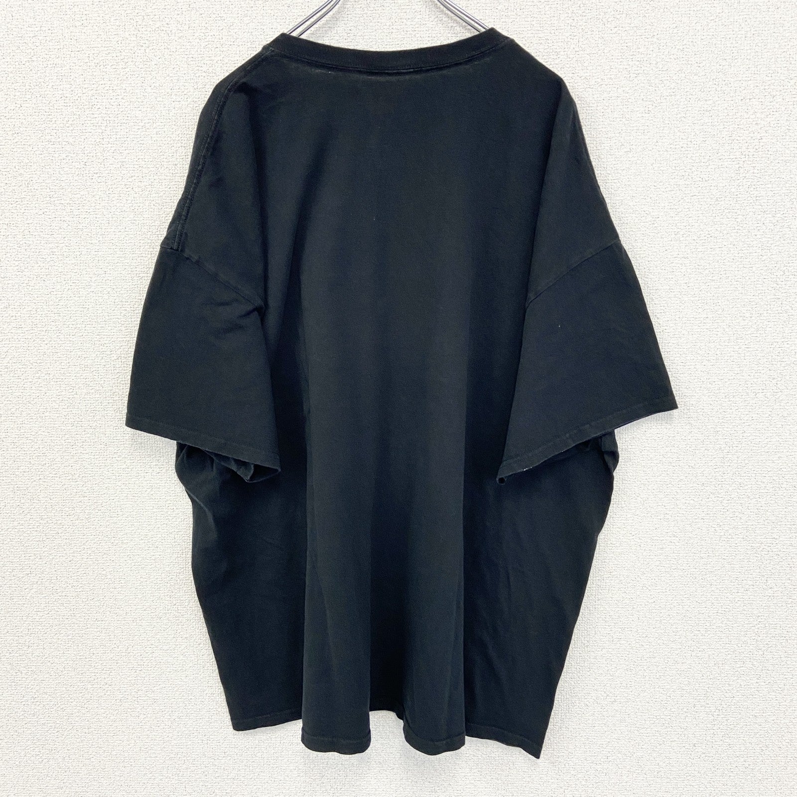 古着 used　DOM　半袖デザインプリントTシャツ　ビッグT　BEKIND　カラフル　クルーネック　カジュアル　黒　3XLサイズ