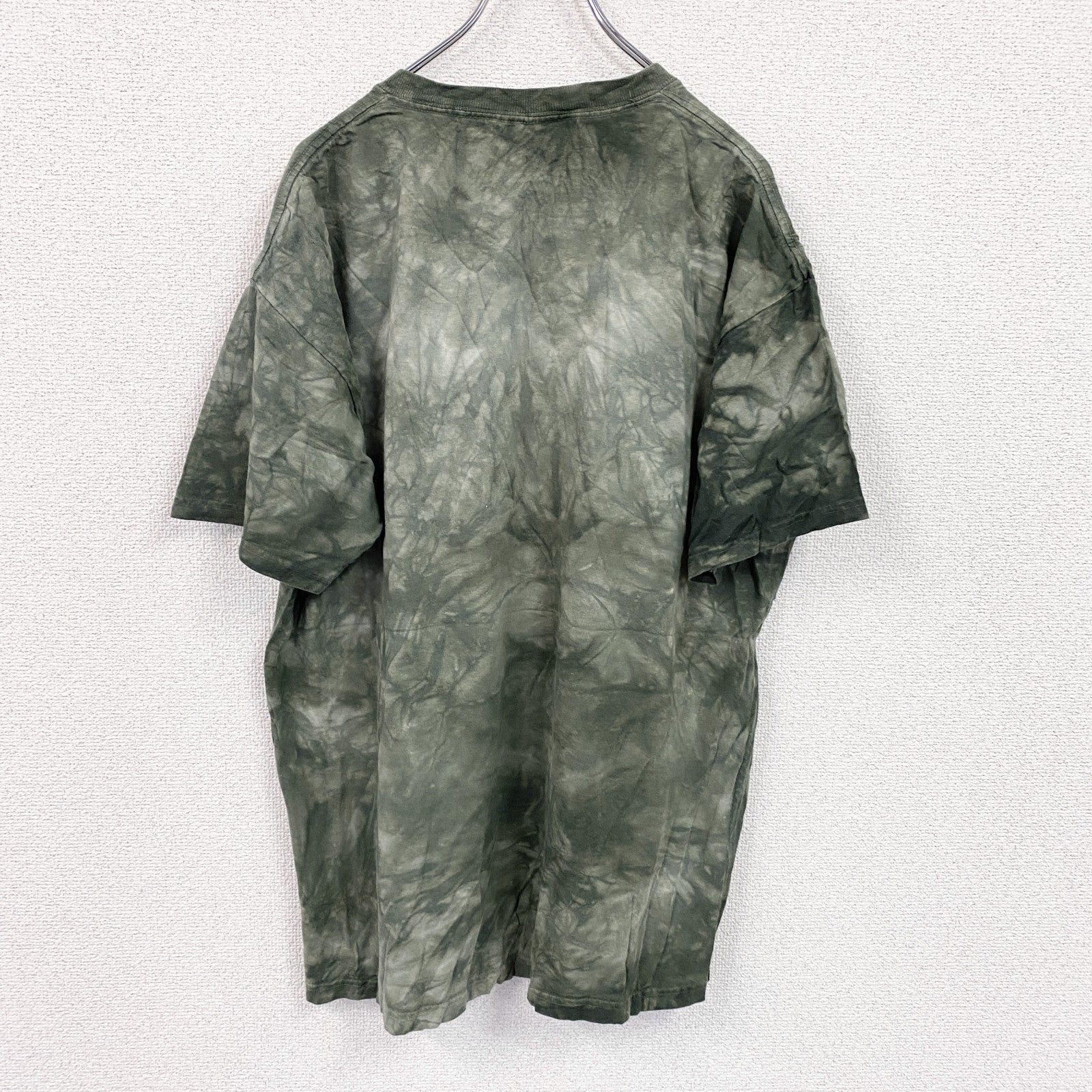 THE MOUNTAIN　ザマウンテン　半袖プリントTシャツ　タイダイ　緑　グリーン　Lサイズ