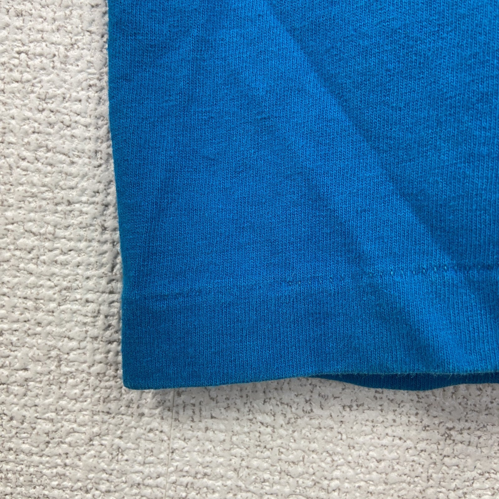 90s　Hanes　ヘインズ　半袖プリントTシャツ　ヴィンテージ　シングルステッチ　水色　ライトブルー　XLサイズ