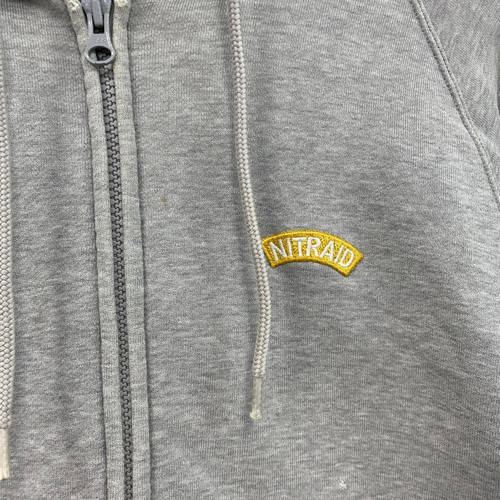 NITRAID　ナイトレイド　フルジップスウェットパーカー/フーディー　ラグランスリーブ　灰色　霜降りグレー　Mサイズ