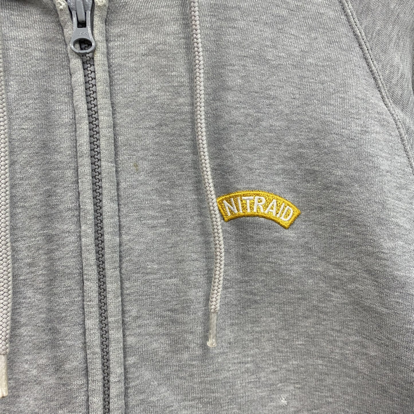 NITRAID　ナイトレイド　フルジップスウェットパーカー/フーディー　ラグランスリーブ　灰色　霜降りグレー　Mサイズ