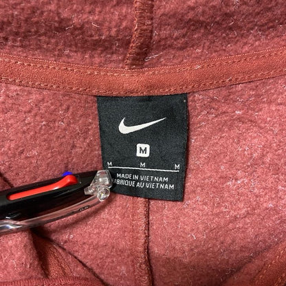 古着 used　NIKE ナイキ　長袖フルジップフリースパーカー　フリースジャケット　ワンポイントロゴ刺繍　霜降り　Mサイズ