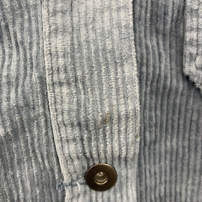 ZARA　ザラ　コーデュロイシャツジャケット　ウエスタンシャツ　青　ブルー　Mサイズ
