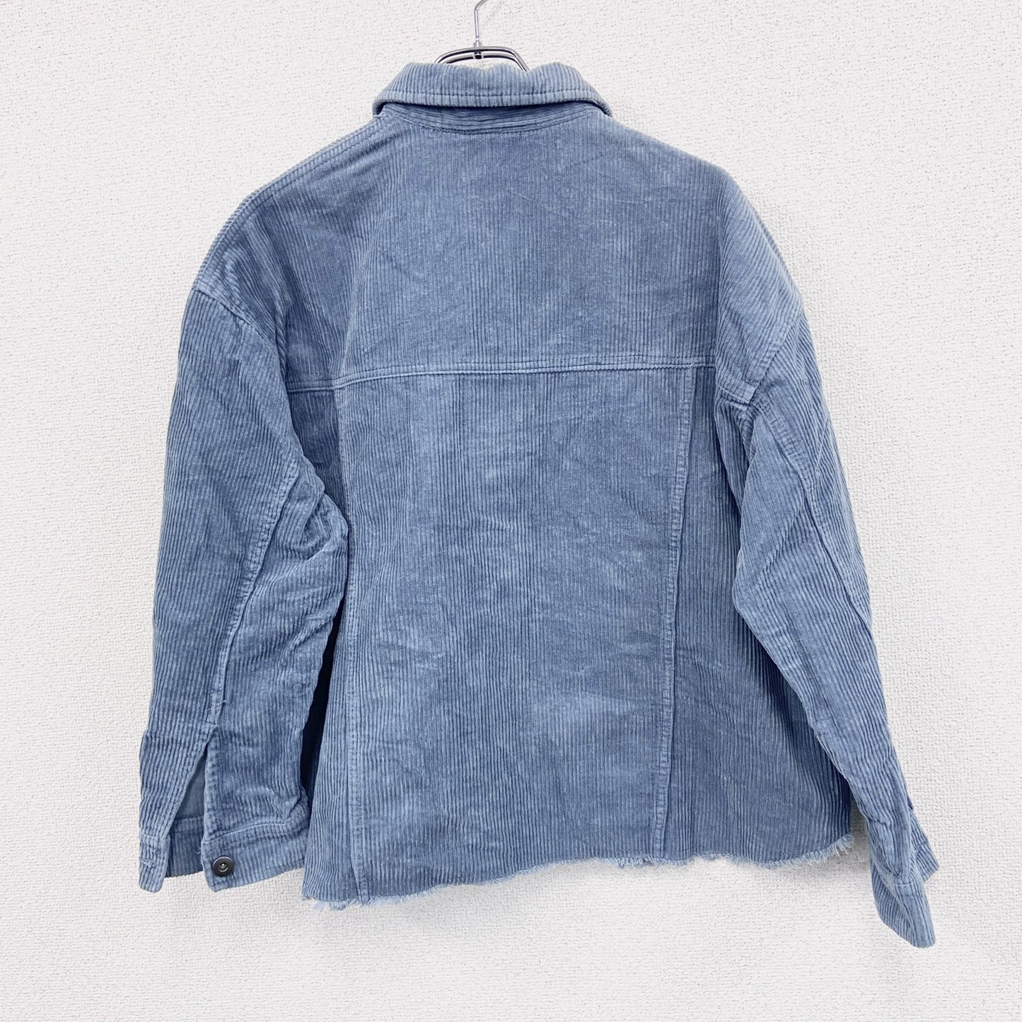 ZARA　ザラ　コーデュロイシャツジャケット　ウエスタンシャツ　青　ブルー　Mサイズ