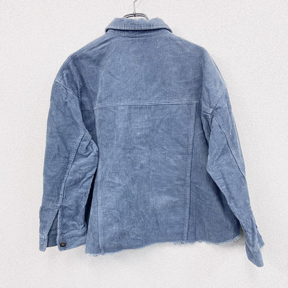 ZARA　ザラ　コーデュロイシャツジャケット　ウエスタンシャツ　青　ブルー　Mサイズ