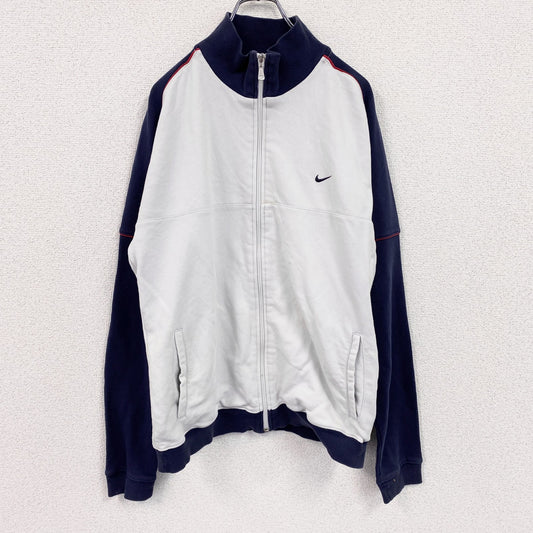 00s　NIKE　ナイキ　フルジップスウェットジャケット　トラックジャケット/ジャージ　白　ホワイト　Lサイズ