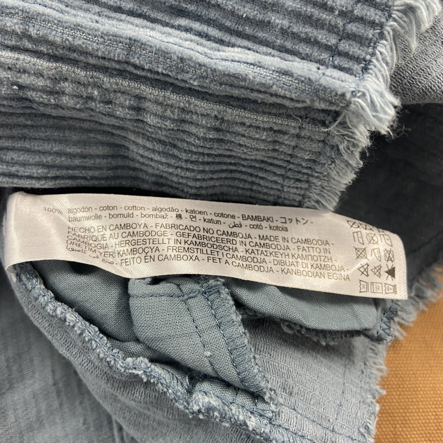 ZARA　ザラ　コーデュロイシャツジャケット　ウエスタンシャツ　青　ブルー　Mサイズ