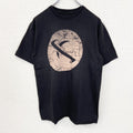 古着 used　LOST ロスト　半袖ダメージデザインプリントTシャツ　クルーネック　黒　ブラック　レトロ　Mサイズ