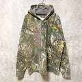 古着 used　Cabelas　カベラス　長袖リアルツリーカモパーカー　カモフラージュ　ロゴワッペン　個性的　秋冬服　Lサイズ