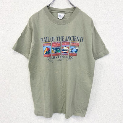 古着 used　PORT&COMPANY　半袖デザインプリントTシャツ　COLORADO　クルーネック　レトロデザイン　Mサイズ