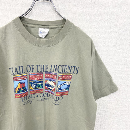 古着 used　PORT&COMPANY　半袖デザインプリントTシャツ　COLORADO　クルーネック　レトロデザイン　Mサイズ