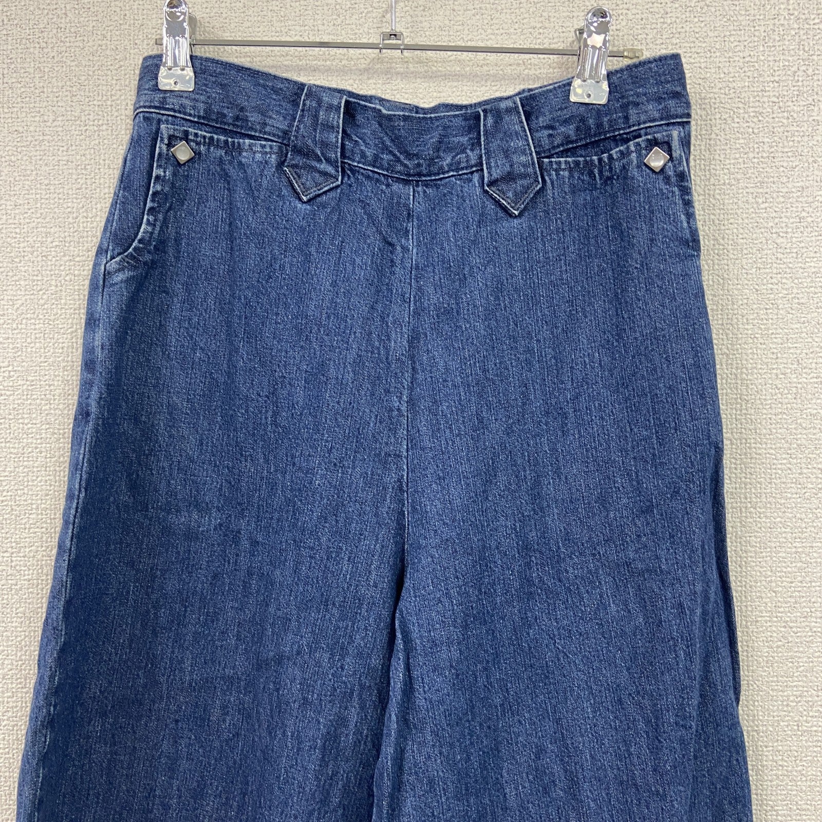 Lee　リー　ワイドデニムパンツ/ジーンズ　コンシールファスナー　インディゴ　Mサイズ