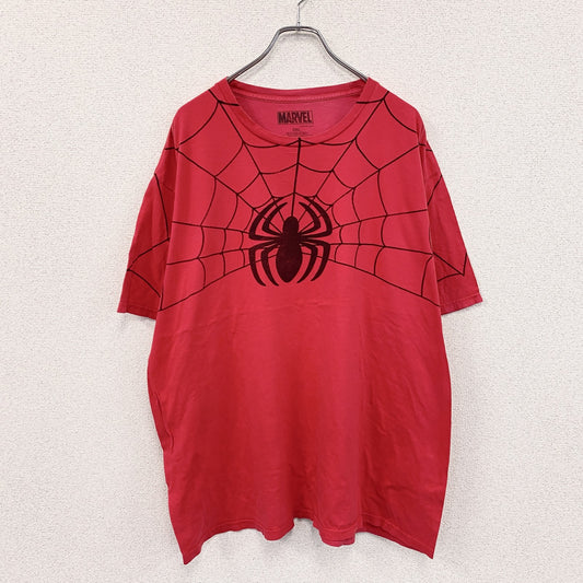MARVEL　マーベル　スパイダーマン　半袖プリントTシャツ　赤　レッド　2XLサイズ