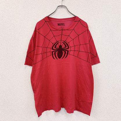 MARVEL　マーベル　スパイダーマン　半袖プリントTシャツ　赤　レッド　2XLサイズ