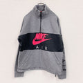 NIKE　ナイキ　ハーフジッププルオーバースウェット/トレーナー　バイカラー　灰色　グレー　Lサイズ