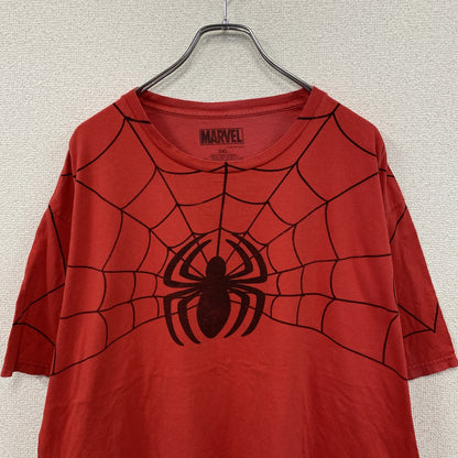 MARVEL　マーベル　スパイダーマン　半袖プリントTシャツ　赤　レッド　2XLサイズ