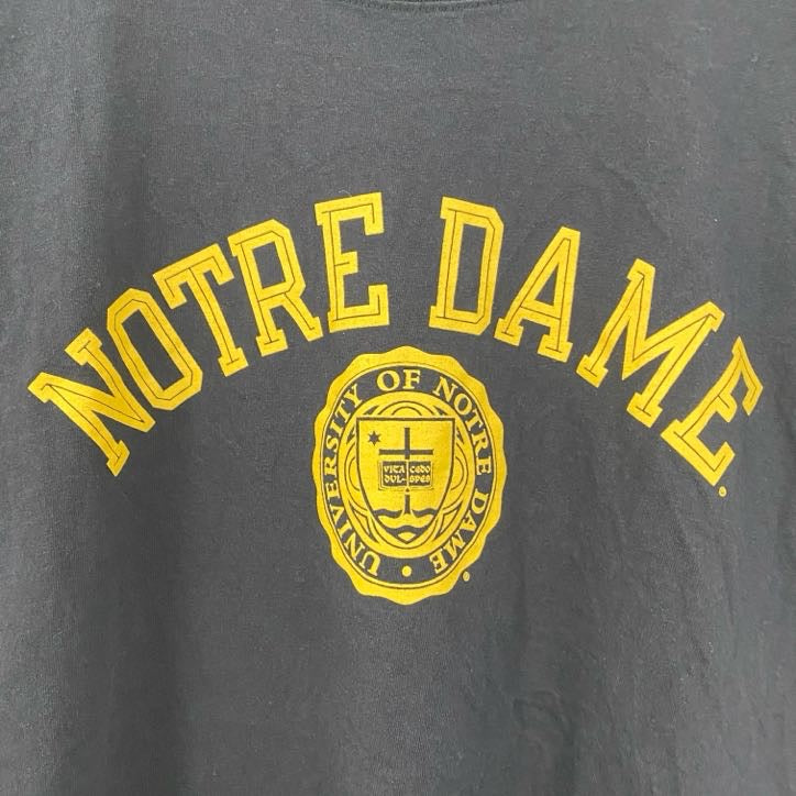 古着 used　champion　チャンピオン　半袖カレッジプリントTシャツ　ノートルダム大学　ネイビー　XLサイズ