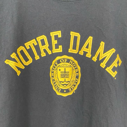 古着 used　champion　チャンピオン　半袖カレッジプリントTシャツ　ノートルダム大学　ネイビー　XLサイズ
