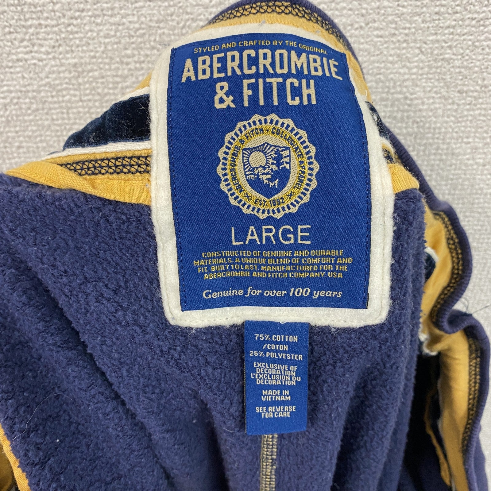 Abercrombie&Fitch　アバクロンビー&フィッッチ　トラックパンツ/ジャージパンツ　紺　ネイビー　Lサイズ