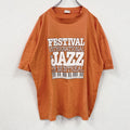 80s～　AZUR　半袖プリントTシャツ　ヴィンテージ　シングルステッチ　オレンジ