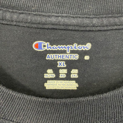 古着 used　champion　チャンピオン　半袖カレッジプリントTシャツ　ノートルダム大学　ネイビー　XLサイズ
