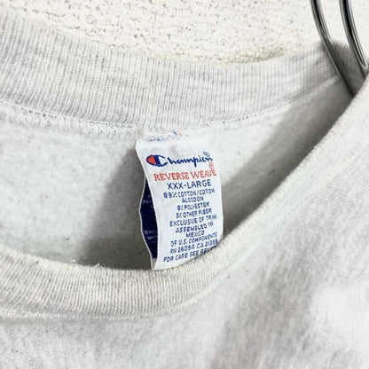 90s　Champion　チャンピオン　リバースウィーブ　スウェット/トレーナー　刺繍タグ　霜降りグレー　3XLサイズ