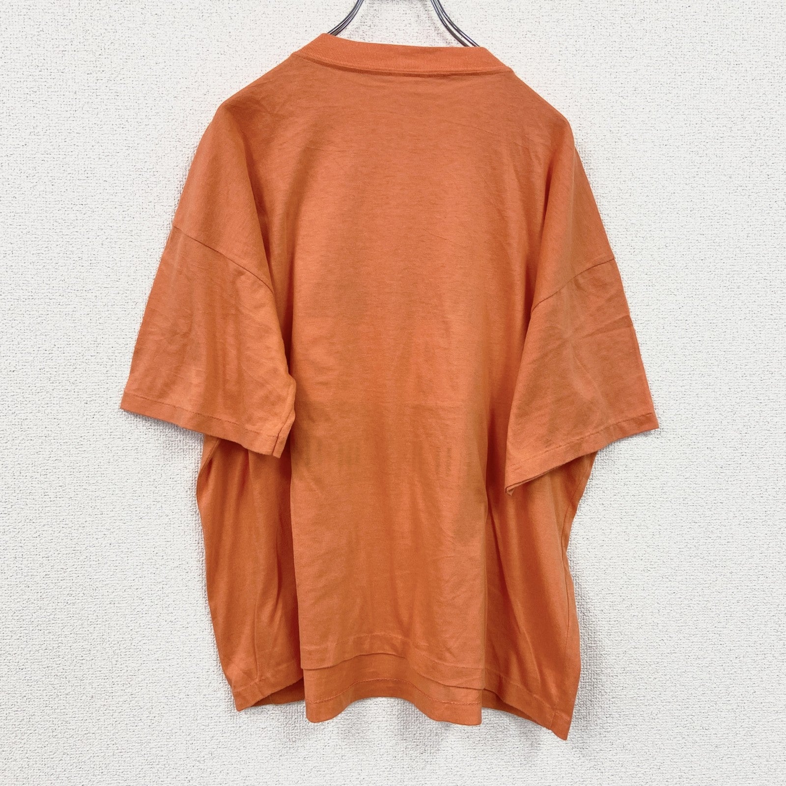80s～　AZUR　半袖プリントTシャツ　ヴィンテージ　シングルステッチ　オレンジ