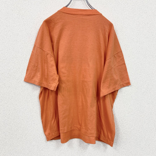 80s～　AZUR　半袖プリントTシャツ　ヴィンテージ　シングルステッチ　オレンジ