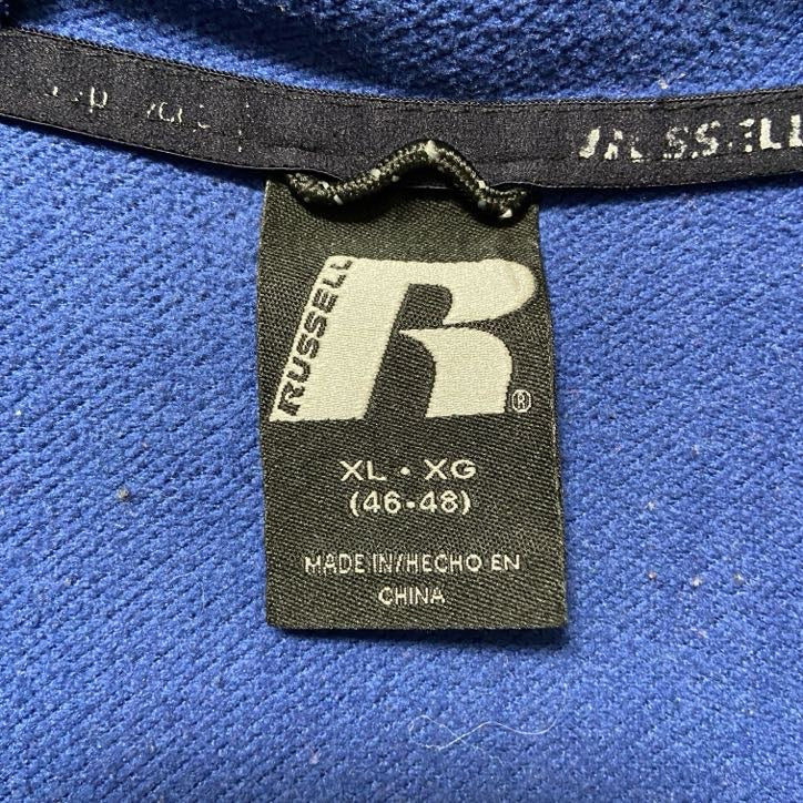 古着 used　RUSSELL　ラッセル　長袖ワンポイントロゴトラックジャケット　ジャージ　ネイビー　オーバーサイズ　XLサイズ