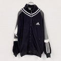 90s　adidas　アディダス　トラックジャケット/ジャージ　ヴィンテージ　切替デザイン　黒　ブラック　XLサイズ