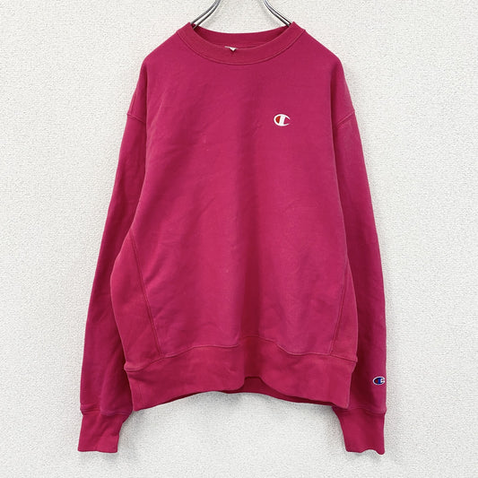 Champion　チャンピオン　リバースウィーブ　スウェット/トレーナー　ヘビーウエイト　刺繡ロゴ　現行　ピンク　Lサイズ