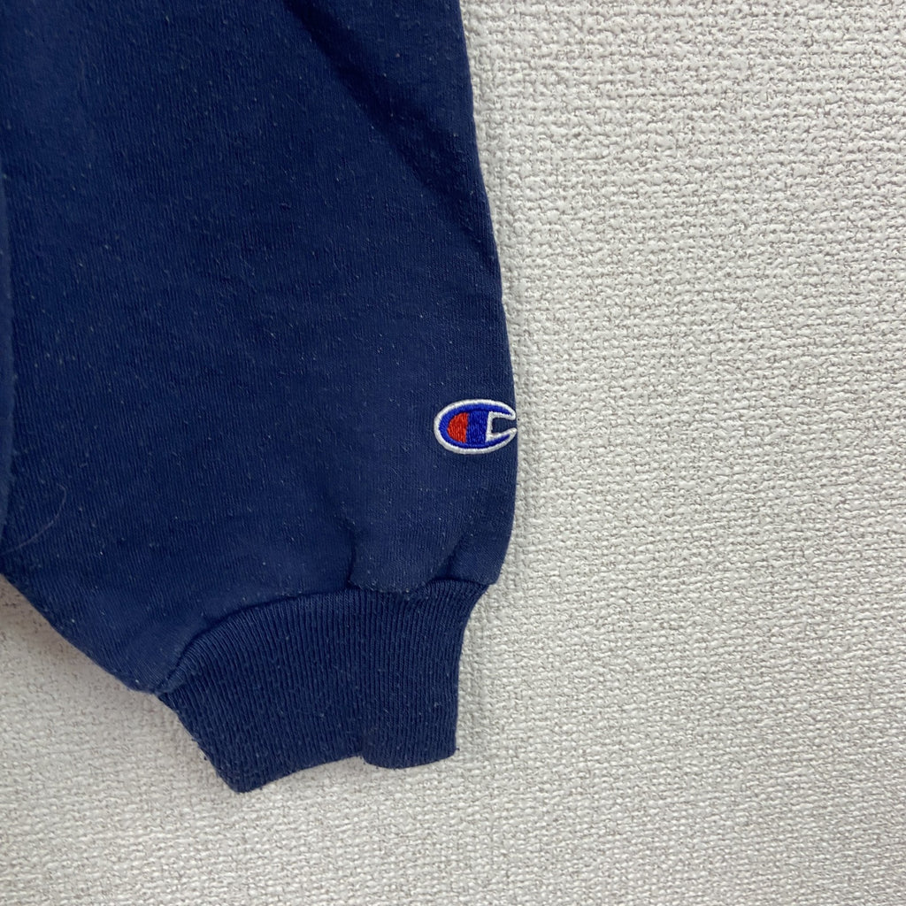 90s　Champion　チャンピオン　スウェット/トレーナー　刺繍ロゴ　ワンポイント　刺繍タグ　紺　ネイビー　Lサイズ