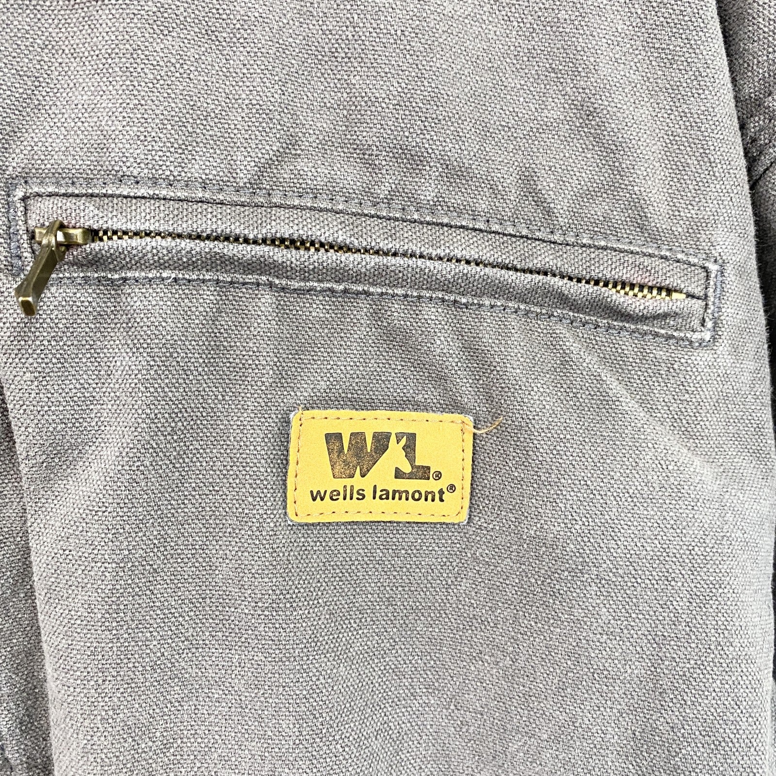 wells lamont　フルジップダックパーカー　裏ボア　灰色　グレー　Lサイズ