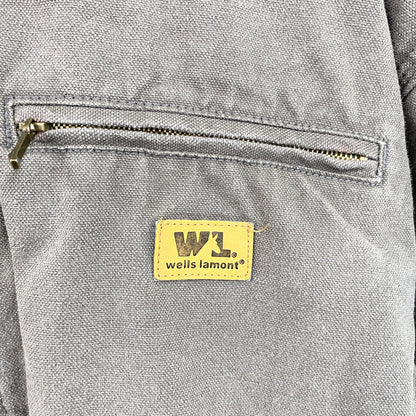 wells lamont　フルジップダックパーカー　裏ボア　灰色　グレー　Lサイズ