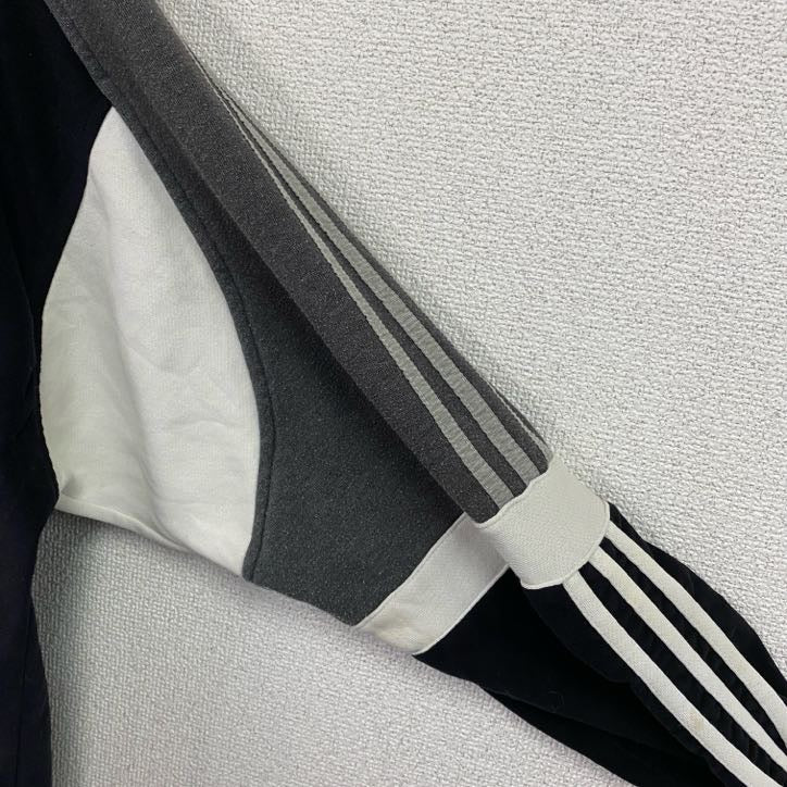 90s　adidas　アディダス　トラックジャケット/ジャージ　ヴィンテージ　切替デザイン　黒　ブラック　XLサイズ