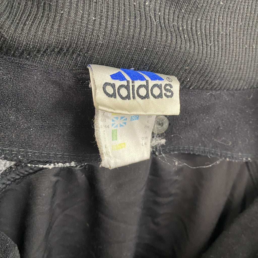 90s　adidas　アディダス　トラックジャケット/ジャージ　ヴィンテージ　切替デザイン　黒　ブラック　XLサイズ