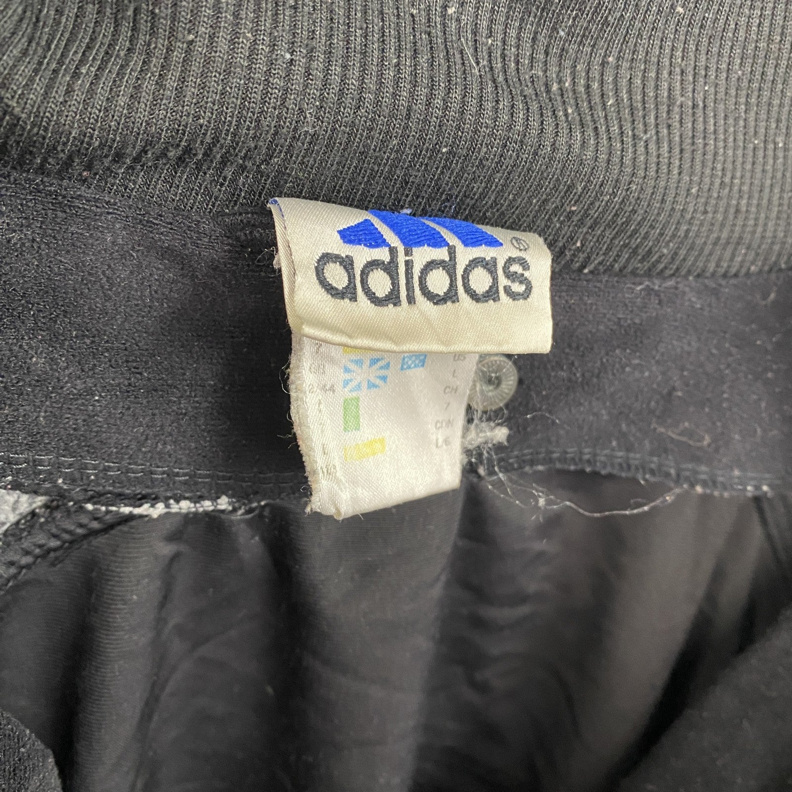 90s　adidas　アディダス　トラックジャケット/ジャージ　ヴィンテージ　切替デザイン　黒　ブラック　XLサイズ
