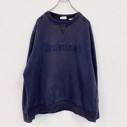 古着 used　Timberland　ティンバーランド　スウェット/トレーナー　紺　ネイビー　2XLサイズ