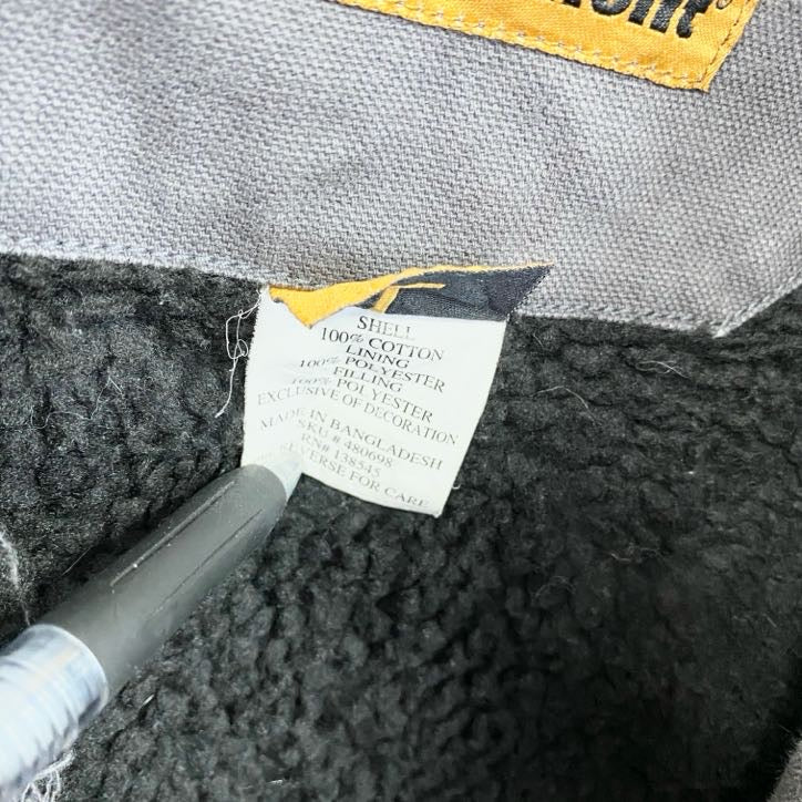 wells lamont　フルジップダックパーカー　裏ボア　灰色　グレー　Lサイズ