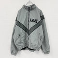 90s　米軍　U.S.ARMY　IPFU　トレーニングジャケット　フルジップナイロンジャケット　ヴィンテージ　灰色　グレー　Mサイズ