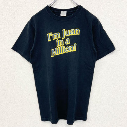 anvil　アンヴィル　半袖プリントTシャツ　BLUE GOOSE　3連プリント　アーチプリント　黒　ブラック　Sサイズ